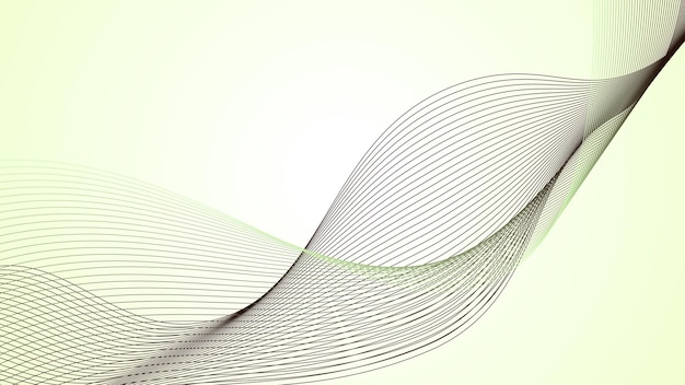 Fondo abstracto blanco y menta con imagen vectorial de papel tapiz de línea curva como telón de fondo
