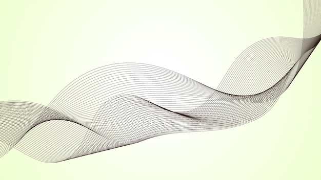Fondo abstracto blanco y menta con imagen vectorial de papel tapiz de línea curva como telón de fondo