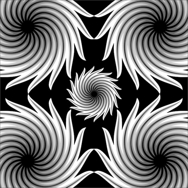 Fondo abstracto en blanco y negro con un diseño en espiral.