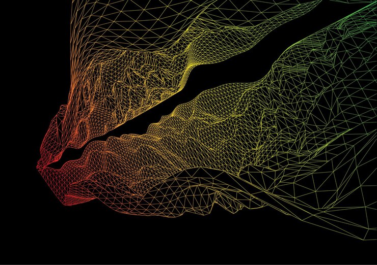 Vector fondo abstracto en blanco y negro con marco de alambre