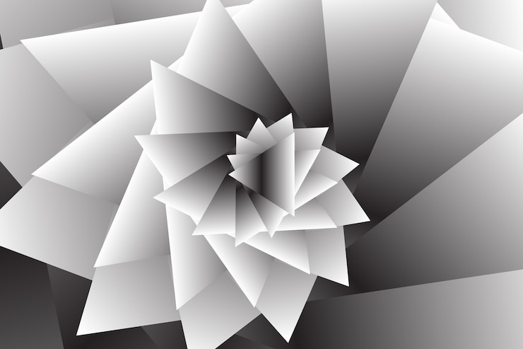 Vector fondo abstracto en blanco y negro y papel tapiz de fondo