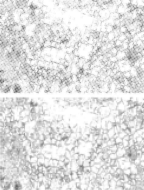 fondo abstracto en blanco y negro con un patrón de grunge y conjunto de puntos