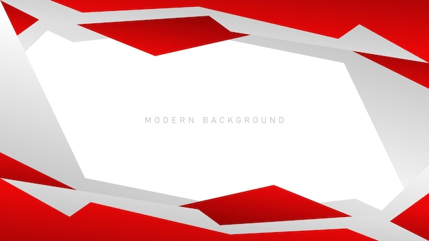Fondo abstracto blanco y rojo Formas geométricas modernas adecuadas para pancartas presentaciones anuncios Ilustración vectorial
