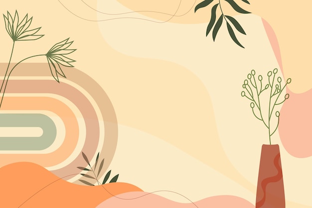 Vector fondo abstracto boho contemporáneo