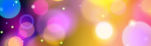 Fondo abstracto bokeh multicolor con círculos defocused y brillo. Elemento de decoración para las vacaciones de Navidad y año nuevo, tarjetas de felicitación, banners web, carteles - Vector