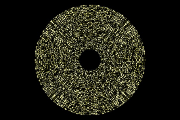 Fondo abstracto de bola de círculo de medio tono dorado