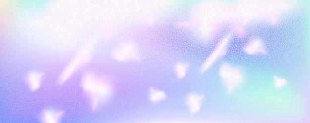 Fondo abstracto con un borrón holográfico con una textura de ruido de grano de gradiente de color
