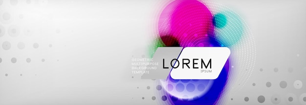 Fondo abstracto borroso de color punteado en forma de círculo burbujas tecnológicas