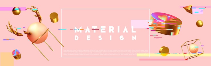Vector fondo abstracto del caos con objetos 3d. formas geométricas realistas. desorden de diseño. afiche horizontal, encabezados de portada, sitio web de banner. ilustración vectorial