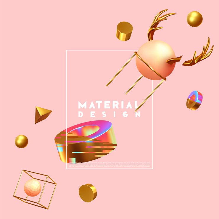 Vector fondo abstracto del caos con objetos 3d. formas geométricas realistas. desorden de diseño.