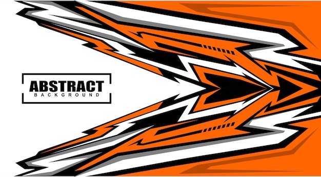 Fondo abstracto para carreras deportivas Vector Premium naranja