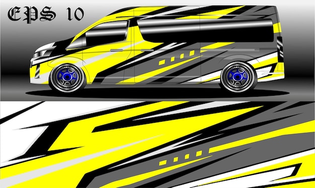 Fondo abstracto de carreras gráficas de envoltura de coche para envoltura y adhesivo de vinilo