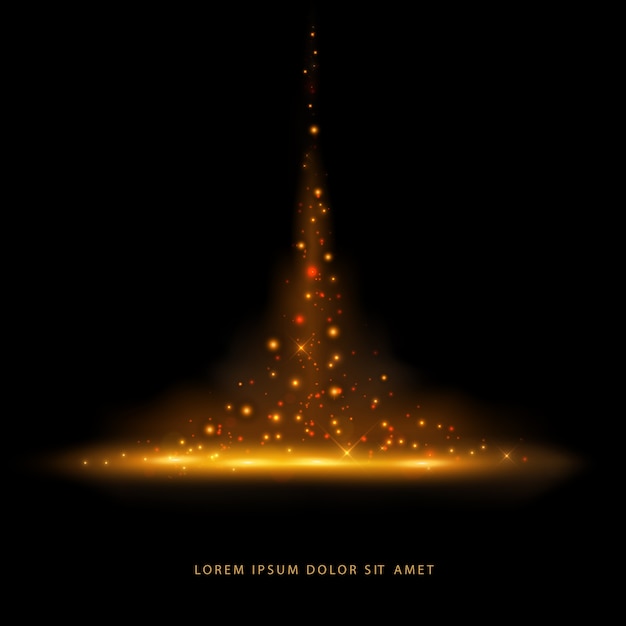 Fondo abstracto de centelleo dorado