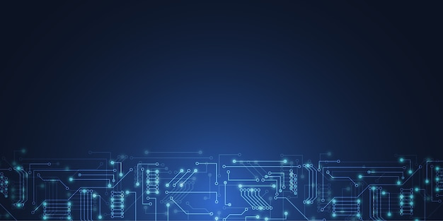 Fondo abstracto con circuito de tecnología