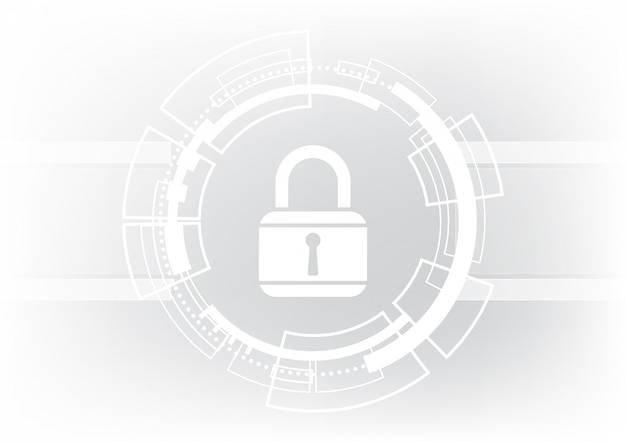 Fondo abstracto del círculo de la cerradura de la seguridad de la tecnología