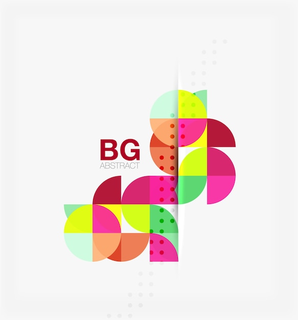 Fondo abstracto de círculo geométrico moderno Fondo de plantilla vectorial para opciones de número de diagrama de diseño de flujo de trabajo o diseño web