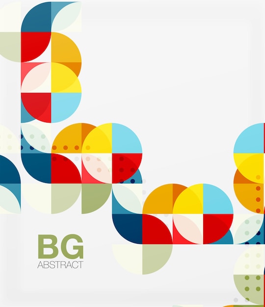 Fondo abstracto de círculo geométrico vectorial Fondo de plantilla vectorial para opciones de número de diagrama de diseño de flujo de trabajo o diseño web