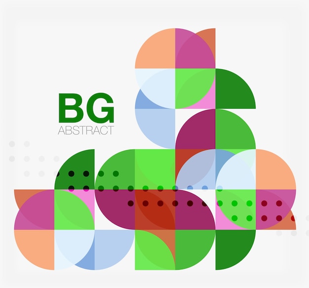Fondo abstracto de círculo geométrico vectorial Fondo de plantilla vectorial para opciones de número de diagrama de diseño de flujo de trabajo o diseño web