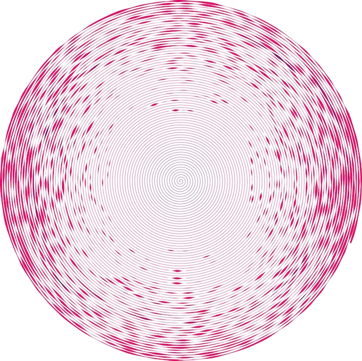 Vector fondo abstracto en círculo de rayas concéntricas