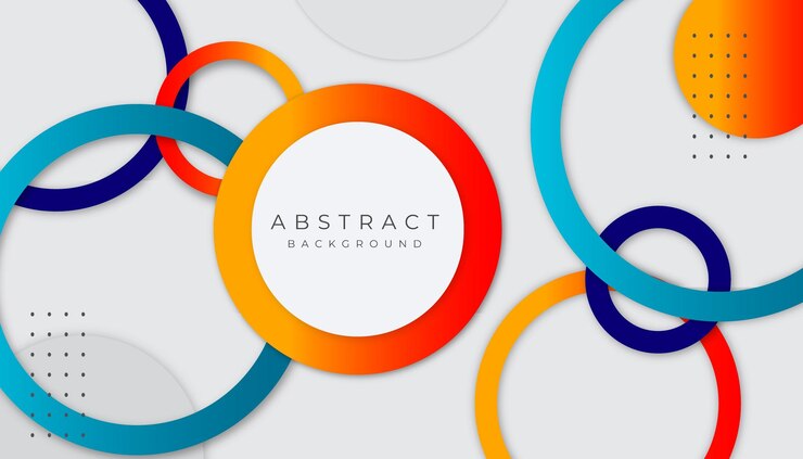 Fondo abstracto de círculo de vector con patrón de círculo colorido moderno