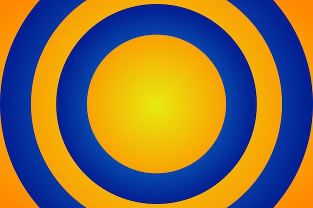 Fondo abstracto de círculos azules amarillos naranjas en capas