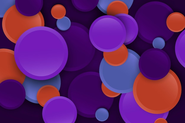Fondo abstracto de círculos coloridos Efecto de estilo vectorial