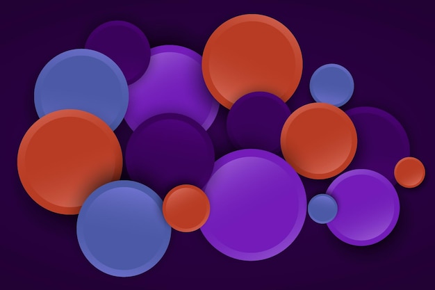 Fondo abstracto de círculos coloridos Efecto de estilo vectorial