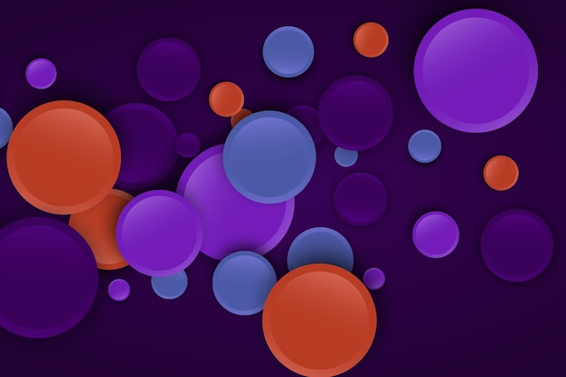 Fondo abstracto de círculos coloridos Efecto de estilo vectorial