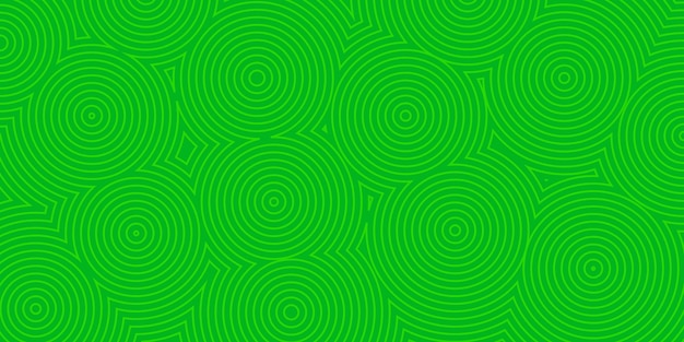 Fondo abstracto de círculos concéntricos en colores verdes