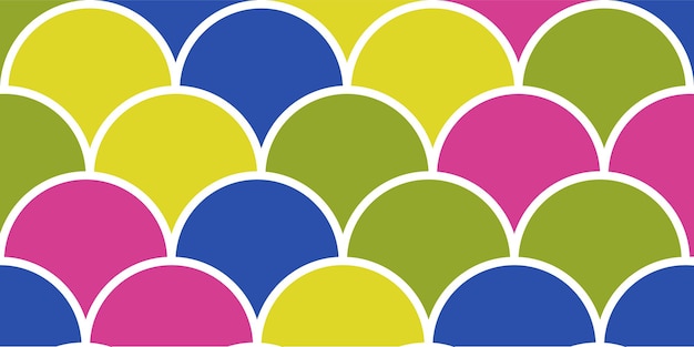 Fondo abstracto con círculos entrelazados Plantilla vectorial