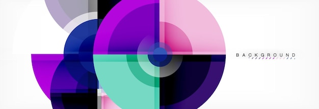Fondo abstracto círculos multicolores diseño geométrico minimalista de moda