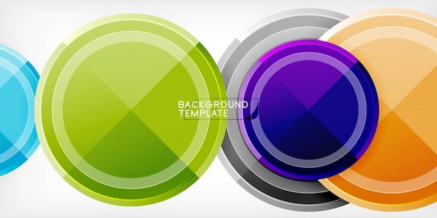 Fondo abstracto círculos multicolores de moda diseño geométrico minimalista ilustración vectorial