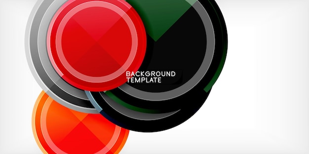 Fondo abstracto círculos multicolores de moda diseño geométrico minimalista ilustración vectorial