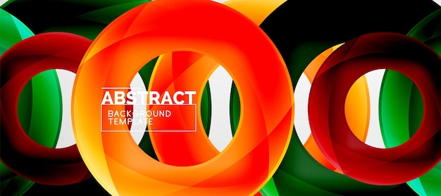 El fondo abstracto de los círculos vectoriales