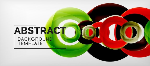 El fondo abstracto de los círculos vectoriales