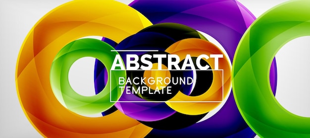 El fondo abstracto de los círculos vectoriales