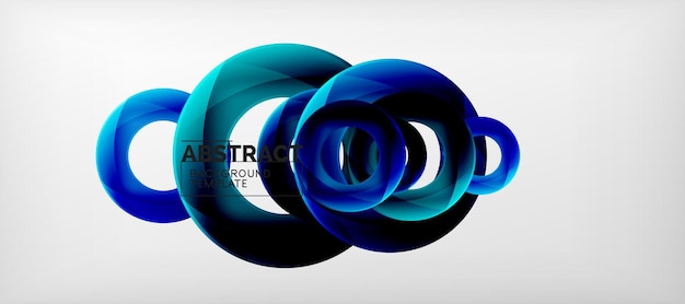 El fondo abstracto de los círculos vectoriales