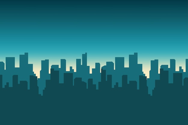 Vector fondo abstracto de la ciudad de silhoutte