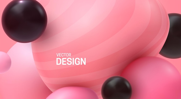 Vector fondo abstracto colisionando esferas lisas