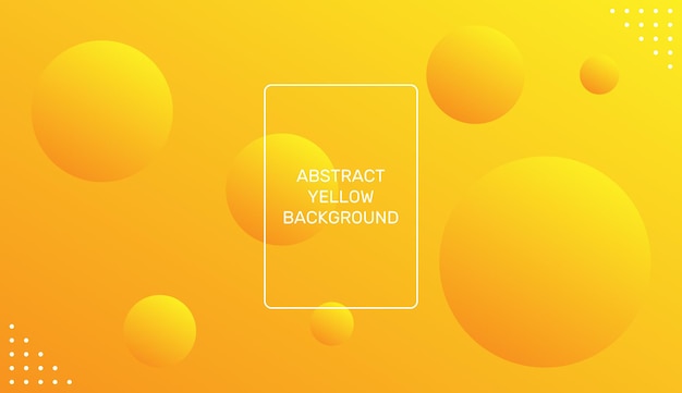 Fondo abstracto de color amarillo con composición de círculos