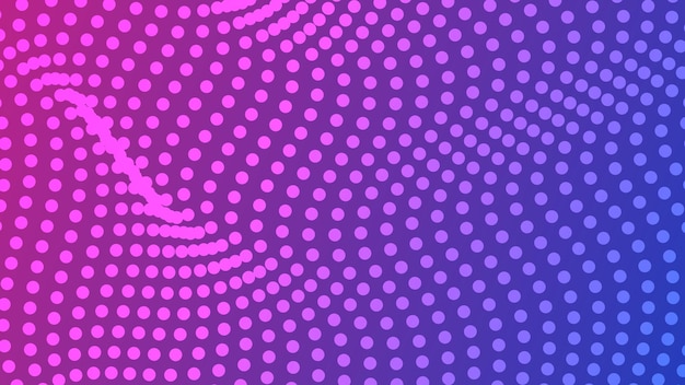 fondo abstracto con color de gradiente rosa y púrpura y patrón de puntos curvos