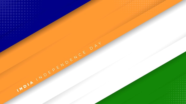 Fondo abstracto con color verde, blanco, naranja y azul para el diseño del día de la independencia de india