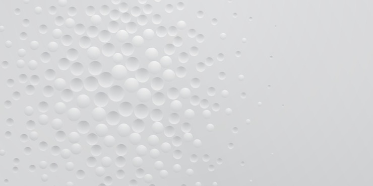 Vector fondo abstracto en colores blancos con muchos pequeños círculos convexos y cóncavos