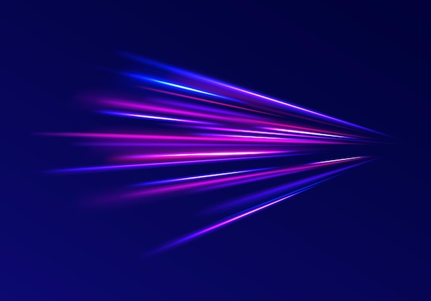 Fondo abstracto en colores de brillo de neón azul y púrpura Lente Png luz de neón línea haz borroso