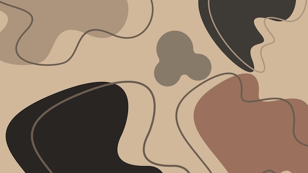 Fondo abstracto en colores marrón y beige Ilustración vectorial para su diseño