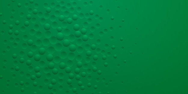 Fondo abstracto en colores verdes con muchos pequeños círculos convexos y cóncavos