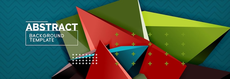 Vector fondo abstracto colorido composición triangular mínima abstracta