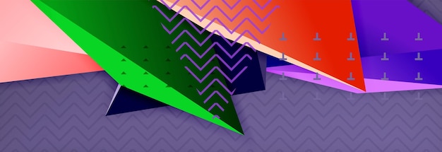 Fondo abstracto colorido composición triangular mínima abstracta