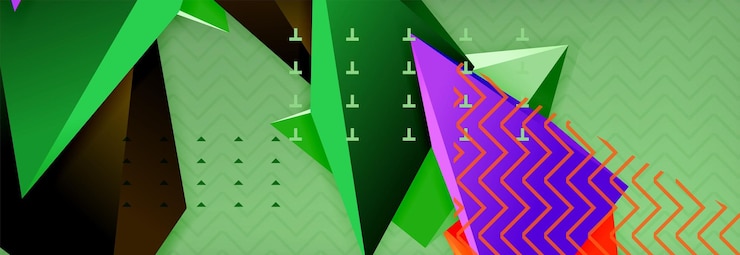 Vector fondo abstracto colorido composición triangular mínima abstracta