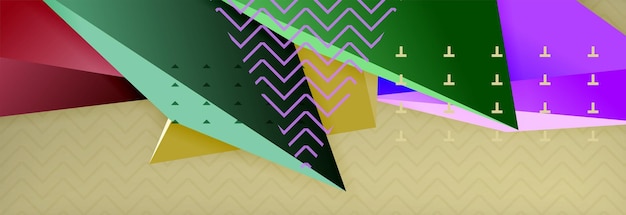 Fondo abstracto colorido composición triangular mínima abstracta